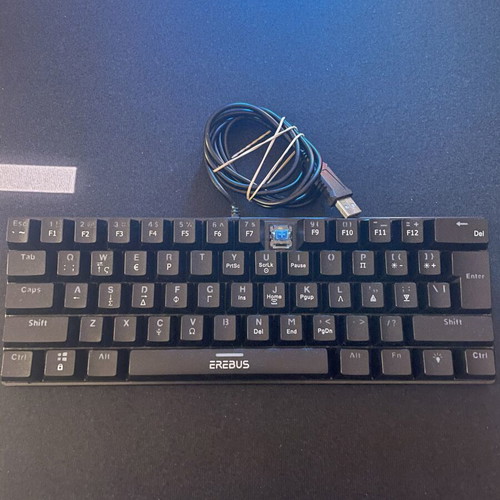 Erebus Turbox X 60% keyboard used, full RGB, blue switches