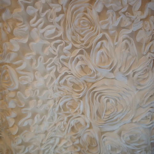 Mayoral dress for 12-year-old girl, white with 3D floral design