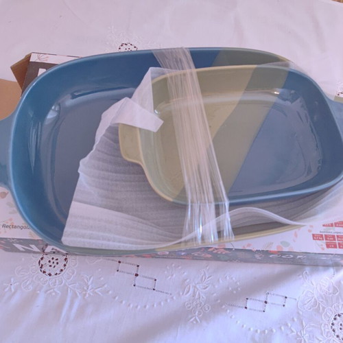 NAVA Stoneware set of 2 rectangular oven dishes