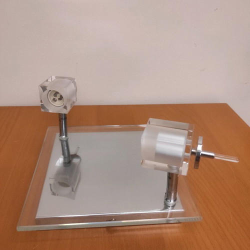 New double glass ceiling spotlight GU10 with nickel base and adjustable head