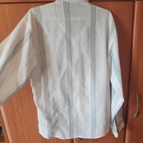 Men's shirt XXL white and turquoise like new