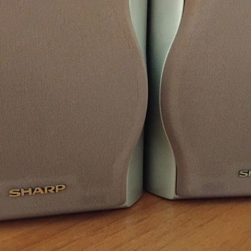 Sharp CP-XL40H bookshelf speakers used, vintage micro hi-fi
