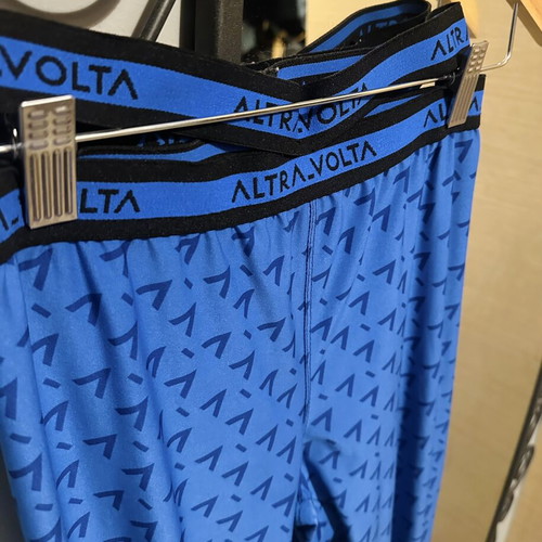 Altra Volta leggings used, XS, black and blue, double waistband