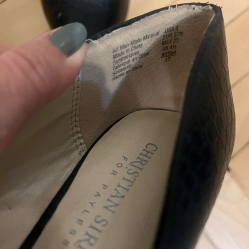 Christian Siriano genuine leather pumps size 37.5 like new black
