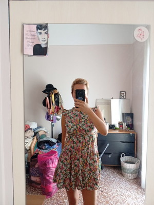 Cento Fashion multicolor floral dress, size M