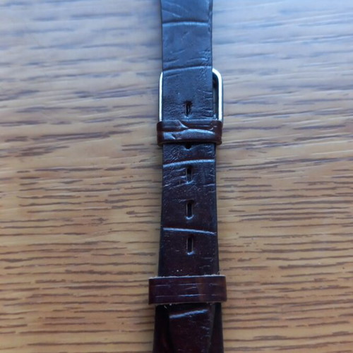 Handmade leather watch strap brown, size 16, new