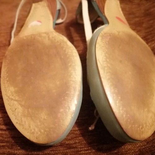 Zara women's turquoise ballerina shoes like new