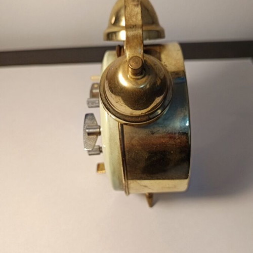 Five Rams table clock used, analog