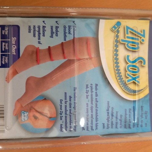 Zip Sox compression socks S/M new