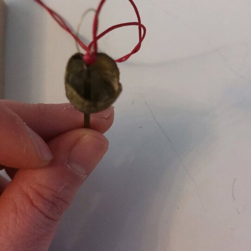 Attilio Handmade Floral Bell Necklace in Brass like new