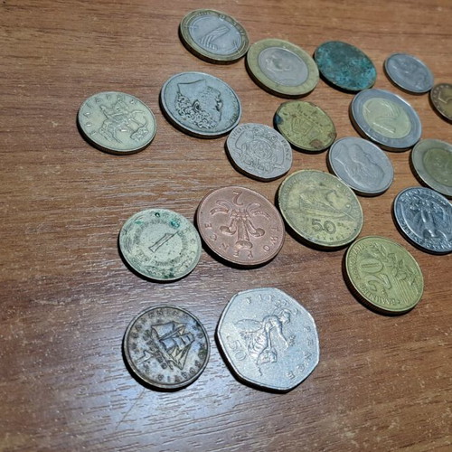 Various coins used, pack