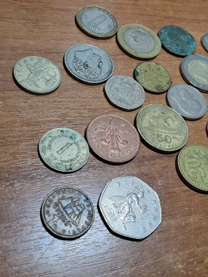 Various coins used, pack
