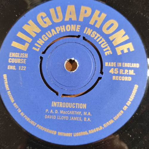 Linguaphone English Course used 45 RPM educational vinyl 1960s