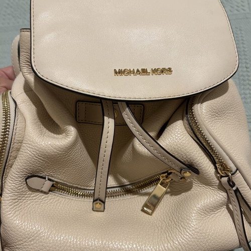 Michael Kors leather backpack, beige