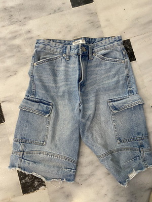 Bershka Denim Bermuda Loose Fit Like New, Size 36, Blue