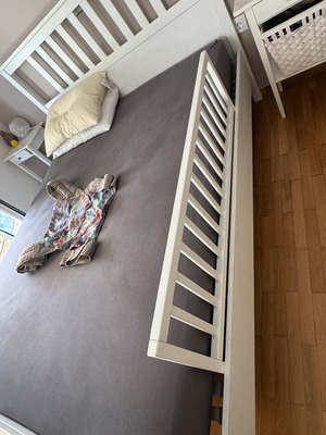 Wooden bed rail used, 120cm beech wood