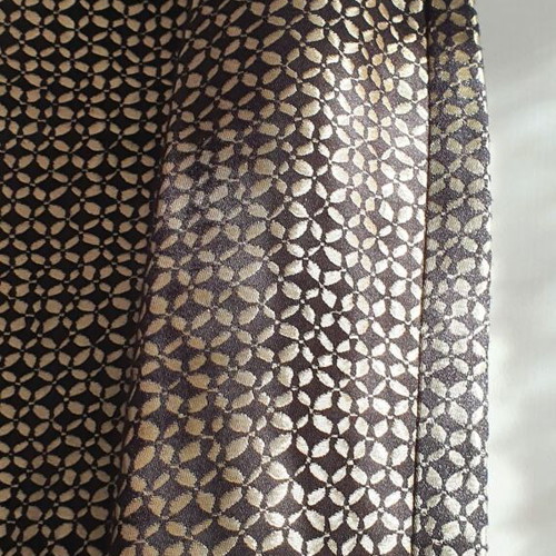 CLOO Dress New With Embossed Pattern, Size L, Beige-Black