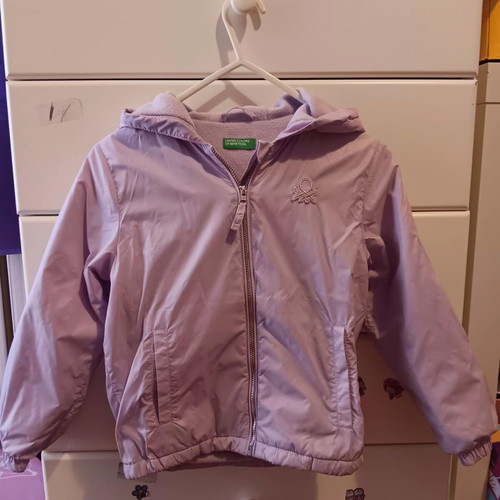 Benetton windbreaker jacket for girls, like new, purple