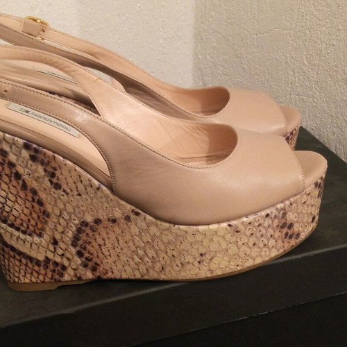 Kalogirou platform sandals size 39 new dusty pink