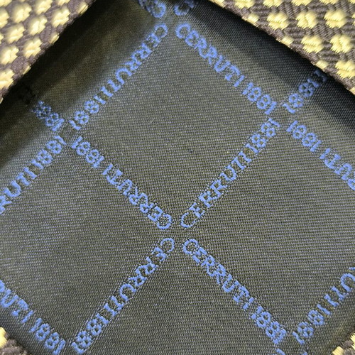 100% Silk Men's Tie Cerruti 1881 Like New Black White