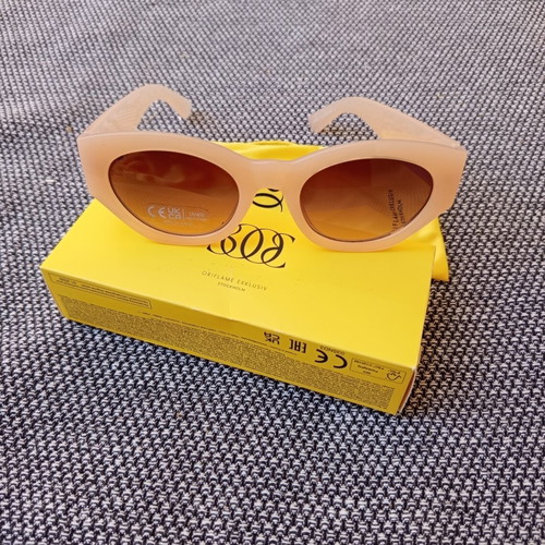 Beige sunglasses with case and box, Oriflame