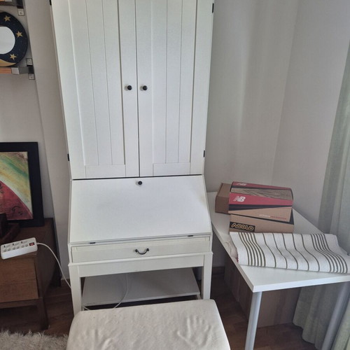 IKEA Hemnes secretary desk like new with seat chest