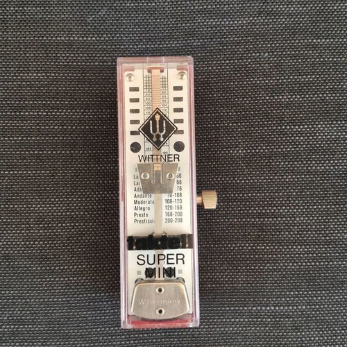 Wittner Taktell Super Mini mechanical metronome with protective cover