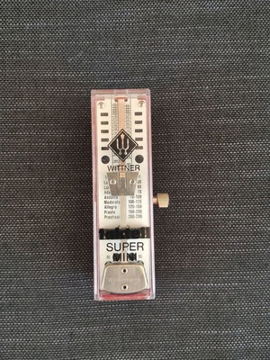 Wittner Taktell Super Mini mechanical metronome with protective cover
