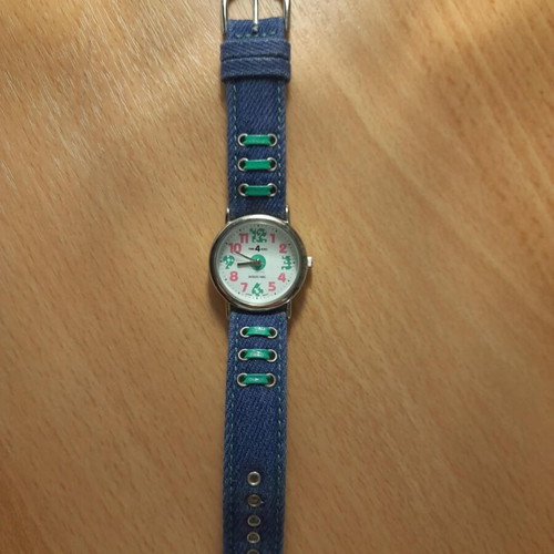 Jacques Farel Time 4 Kidz Analog Kids Wristwatch like new, blue and green