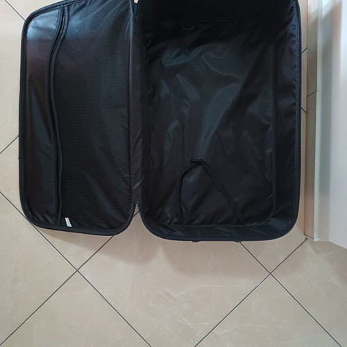 Urban fabric suitcase black with 2 wheels, height 75.5cm like new