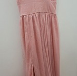 Maxi dress with crisscross back, deep neckline, slit