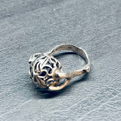 Silver ring tribal design like new 925