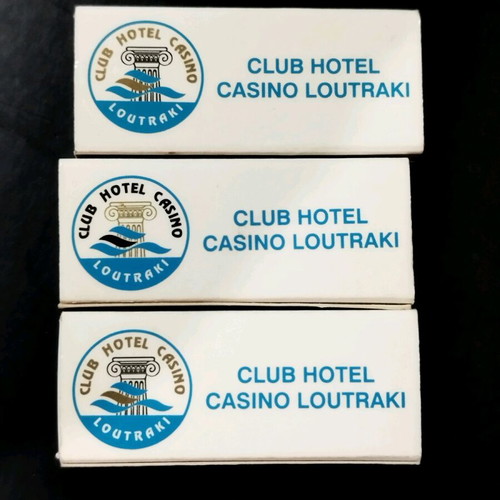 Collectible matches like new, pack of 3, Club Hotel Casino Loutraki