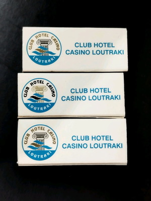 Collectible matches like new, pack of 3, Club Hotel Casino Loutraki