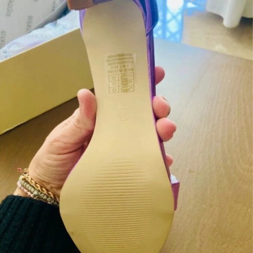 Bozikis purple metallic sandals size 40 new, 9 cm heel