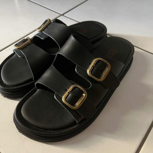 Leather sandals Estil size 38 like new, black