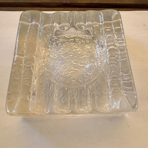 KOSTA BODA vintage ice glass ashtray set of 2 by Rolf Sinnemark