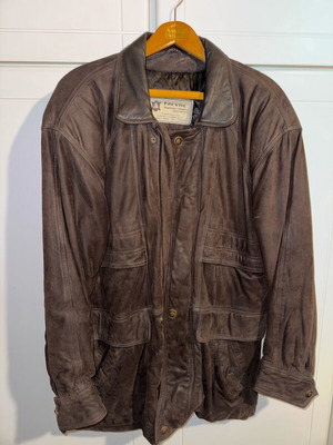 Vintage leather jacket Glenis used, black, size L