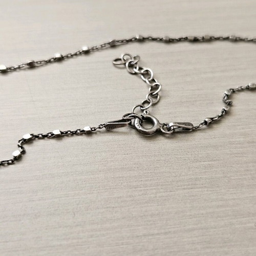 925 silver anklet with extension chain