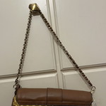 Michael Kors leather and straw handbag