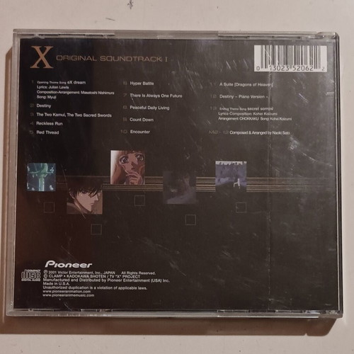 X Original Soundtrack CD like new, anime series