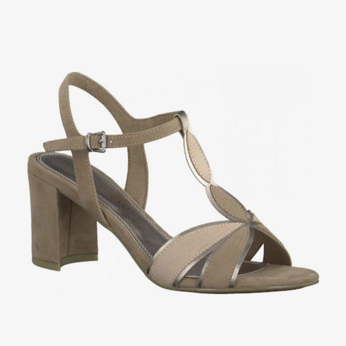 Marco Tozzi Women's Sandals with Chunky Low Heel in Beige New