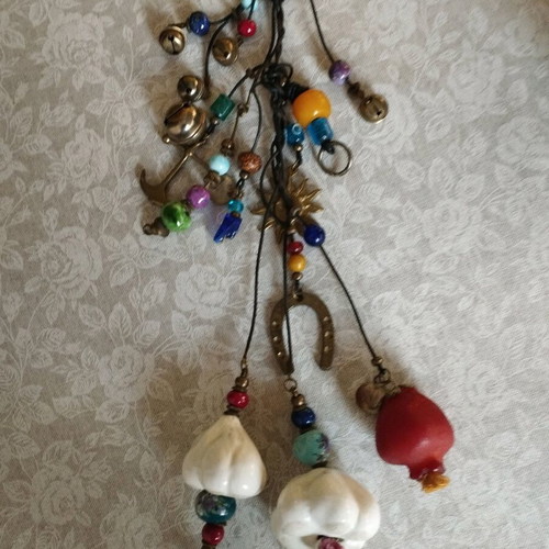 Antique hanging good luck charm used