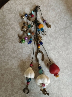 Antique hanging good luck charm used