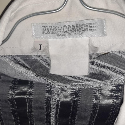 Nara Camicie shirt like new, grey and silver with belt