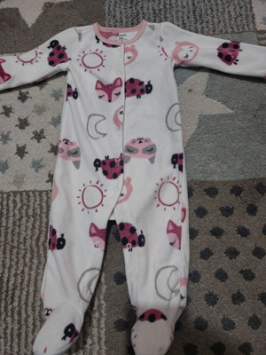 Carter’s ολόσωμο φορμάκι fleece για κορίτσι σαν καινούργιο με σχέδιο ζωάκια