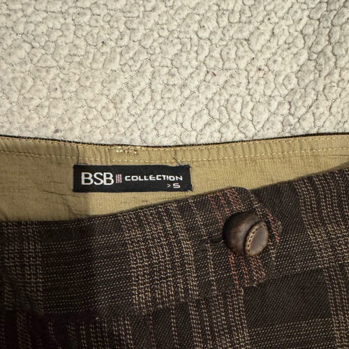 BSB winter plaid shorts like new, brown multicolor, size S