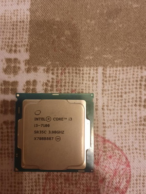 Intel Core i3-7100 processor used, LGA1151 socket, 3.90 GHz