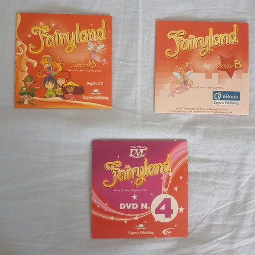 Fairyland 2 CDs and 1 DVD English learning junior B like new