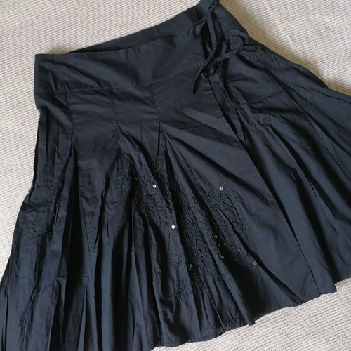 S.Oliver summer skirt new, size XL, black, cotton